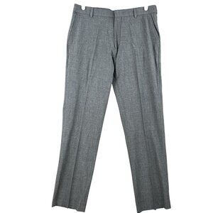 GEORGE Men's Grey Dress Pants‎ 34x32 Expandable Waist Flat Front Stretch NWT